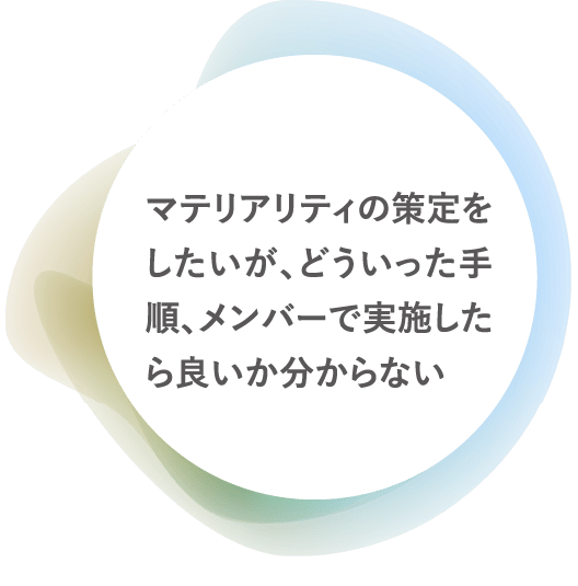 マテリアリティの策定をしたいが、どういった手順、メンバーで実施したら良いか分からない